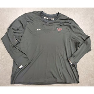 Nike Dri-Fit VT Virginia Tech Long Sleeve Men's 3X Gray White Pull Over Fleece